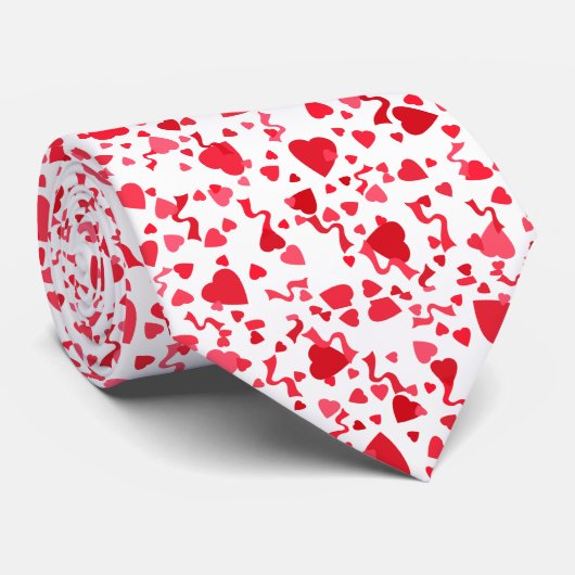 Red Confetti Hörmuster Krawatte (Gerollt)