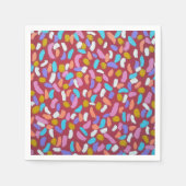 Red Confetti Paper Napkins Serviette (Vorderseite)