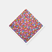 Red Confetti Paper Napkins Serviette (Ecke)