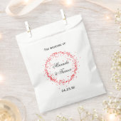 Red Confetti Wedding - Gefälligkeitstasche Geschenktütchen (Ausgeschnitten)