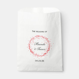 Red Confetti Wedding - Gefälligkeitstasche Geschenktütchen