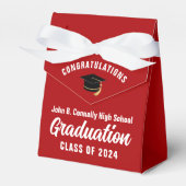 Red Congratulation Graduate 2025 Graduation Party Geschenkschachtel (Vorderseite)