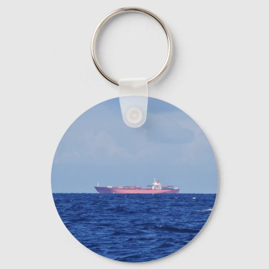 Red Container Ship Schlüsselanhänger (Vorderseite)