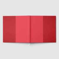 Red Contrast Guest Book - Center Strip Design