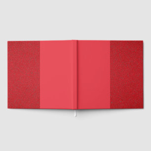Red Contrast Guest Book - Center Strip Design Gästebuch
