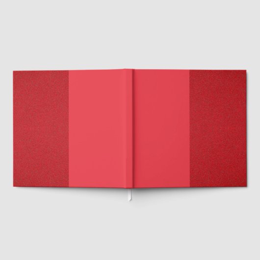 Red Contrast Guest Book - Center Strip Design Gästebuch (Voll)