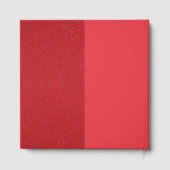 Red Contrast Guest Book - Center Strip Design Gästebuch (Rückseite)