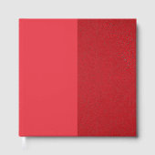 Red Contrast Guest Book - Center Strip Design Gästebuch (Vorderseite)