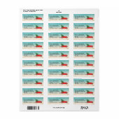 Red Convertible Car + Christmas Tree Beach Szene (Vorne)