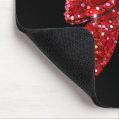 Red Coquette Bow Diskothek Ball Weihnachten Mousepad (Ecke)