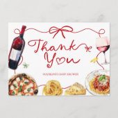 Red Coquette Bow That's Amore Thank You Card Begleitkarte (Vorderseite)