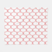 Red  Coquette Bow Trellis Christmas Fleecedecke (Vorderseite (Horizontal))