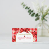 Red Coquette Lovebug Diaper Raffle Begleitkarte (Stehend Vorderseite)