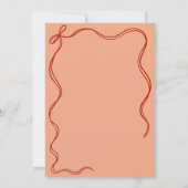 Red Coquette Pizza Party Kindergeburtstag Einladung (Rückseite)