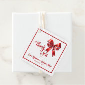 Red Coquette Ribbon Bow Vielen Dank Gastgeschenk H Geschenkanhänger (Beispiel)