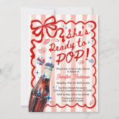 Red Coquette She is Ready to POP Invitation Einladung (Vorderseite)