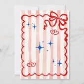 Red Coquette She is Ready to POP Invitation Einladung (Rückseite)