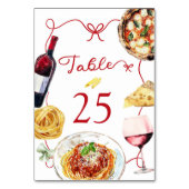 Red Coquette That's Amore Tischnummer (Rückseite)