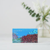 Red Coral Business Card Visitenkarte (Stehend Vorderseite)