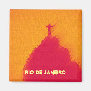 Red Corcovado Rio-Brasil Magnet