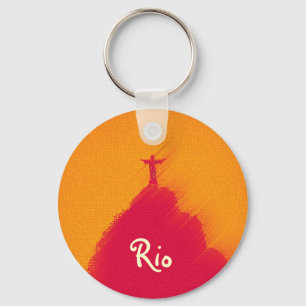 Red Corcovado Rio-Brasil Schlüsselanhänger