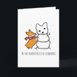 Red Corgi Snowman | CorgiThings Feiertagskarte<br><div class="desc">www.corgithings.com instagram.com/corgithings facebook.com/corgithings</div>