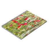 Red Corn Poppies Realistische Kunst Notizblock (Linke Seite)