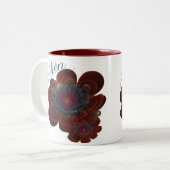 Red Corolla Blume Zweifarbige Tasse (Vorderseite Links)