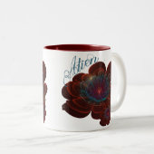 Red Corolla Blume Zweifarbige Tasse (VorderseiteRechts)