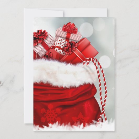 Red Corporate Weihnachtsfest Abendessen Party Einladung (Rückseite)