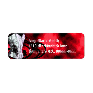 Red Corset Goth Address Label
