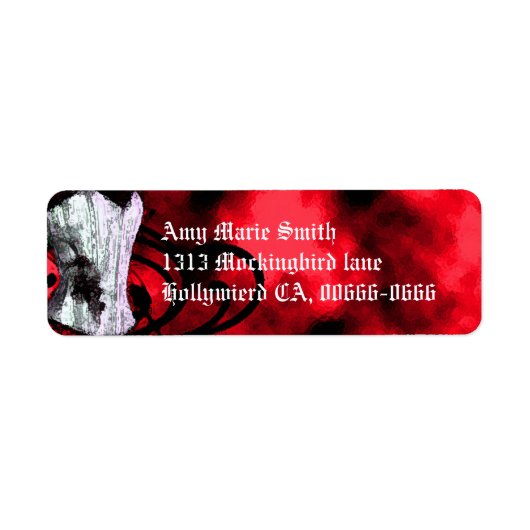 Red Corset Goth Address Label (Vorne)