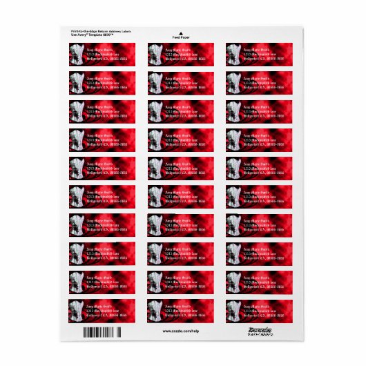 Red Corset Goth Address Label (Vorne)