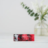 Red Corset Goth Business Card Mini Visitenkarte (Stehend Vorderseite)