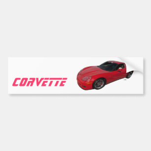 Red Corvette Autoaufkleber