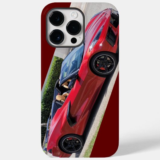 Red Corvette c8, 2023, i phone case (Rückseite)