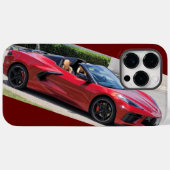 Red Corvette c8, 2023, i phone case (Rückseite (Horizontal))