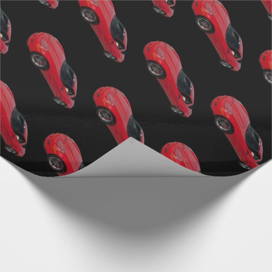 Red Corvette Geschenkpapier (Ecke)