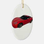 Red Corvette Keramik Ornament (Rechts)