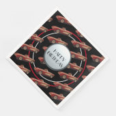 Red Corvette Paper Napkin Serviette (Ecke)