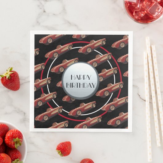 Red Corvette Paper Napkin Serviette (Beispiel)