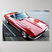 Red Corvette Poster (Vorne)