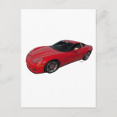 Red Corvette Postkarte (Vorderseite)