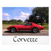 Red Corvette Print Fotodruck (Vorne)