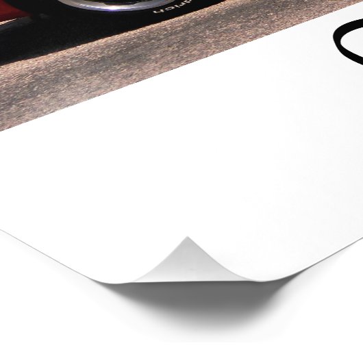 Red Corvette Print Fotodruck (Ecke)