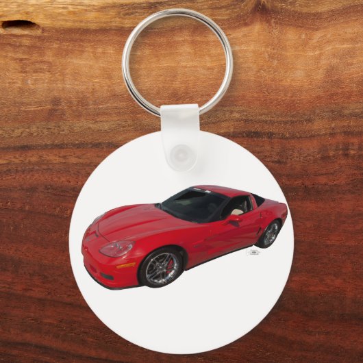 Red Corvette Schlüsselanhänger (Vorderseite)