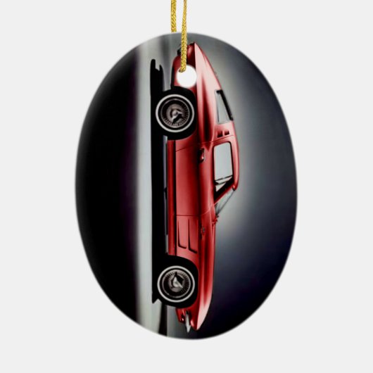 Red Corvette Sting Ray Keramikornament (Hinten)