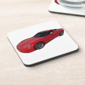 Red Corvette Untersetzer (Linke Seite)