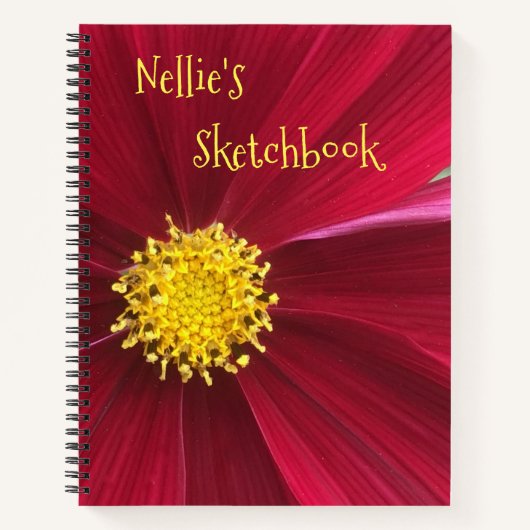Red Cosmos Sketch Notizblock (Vorderseite)