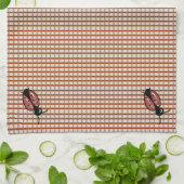 Red Country Folk Gingham Karos Handtuch (Gefaltet)